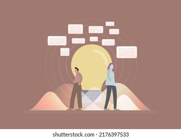 Brainstorming To Gather And Sharing New Business Idea. Ideation, Team Collaboration Discover Solution And Effective Meeting Discussion. Business People Brainstorm With Notes, Bright Lightbulb Idea