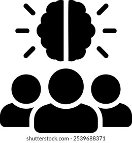 Lluvia de ideas Glifo Icono Ilustración Vector