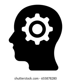 Brainstorming Glyph Vector Icon 