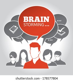 Lluvia de ideas con un grupo de personas
