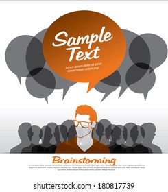 Brainstorming con un grupo de personas