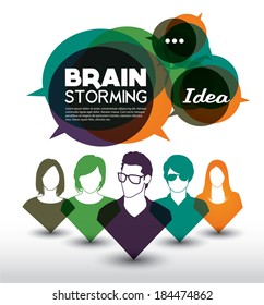 Brainstorming with group of people