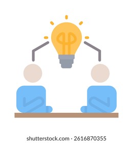 Brainstorming Icon Element for Design