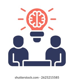Brainstorming Icon Element for Design