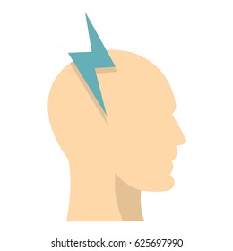 Brainstorming icon flat isolated on white background vector illustration