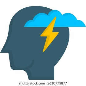 Brainstorming Icon Flat Vector Illustration