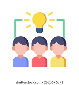 Brainstorming Icon Flat Vector Illustration