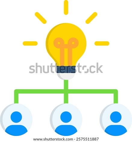 Brainstorming Icon Flat Vector Illustration