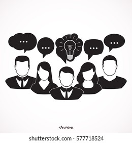 Brainstorming. Icon Isolated on White Background