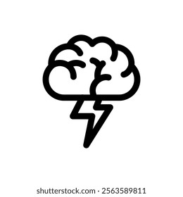 Brainstorming Icon Line Style Design Finance Vector Illustration