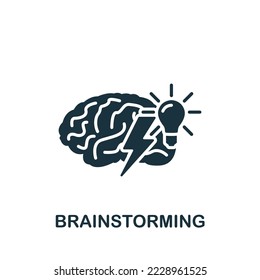 Brainstorming icon. Monochrome simple Project Planning icon for templates, web design and infographics