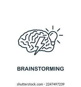 Brainstorming icon. Monochrome simple Project Planning icon for templates, web design and infographics