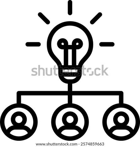 Brainstorming Icon Outline Vector Illustration