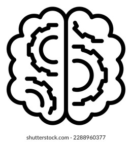 Brainstorming icon outline vector. School education. Disabled classroom