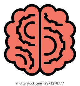 Brainstorming icon outline vector. School education. Disabled classroom color flat