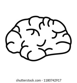 Brainstorming icon. Outline brainstorming vector icon for web design isolated on white background