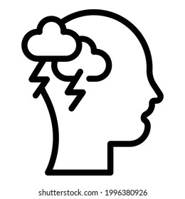 Brainstorming icon. Outline Brainstorming vector icon for web design isolated on white background