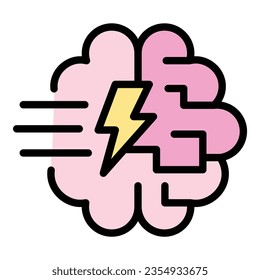 Brainstorming icon outline vector. Work time. Business team color flat