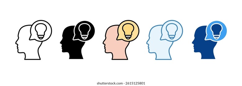 Brainstorming Icon Set Multiple Style Collection