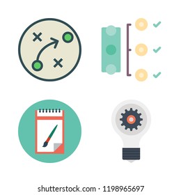 brainstorming icon set. vector set about notes, strategy, idea and diagram icons set.