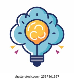 Brainstorming icon Simple icon Vector illustration with a white background