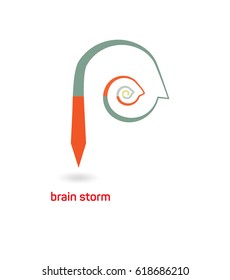 Brainstorming icon, suitable for infographic, websites and print media and interfaces. Vector illustration.