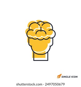 Brainstorming icon vector illustration. Brainstorming symbol isolated on white background