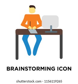 Brainstorming icon vector isolated on white background, Brainstorming transparent sign
