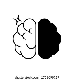Icono de lluvia de ideas Vector ilustración de stock