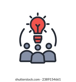 brainstorming icon. vector.Editable stroke.linear style sign for use web design,logo.Symbol illustration.