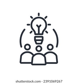 icono de lluvia de ideas. vector.Curso editable.Signo de estilo lineal para uso de diseño web,logotipo.Ilustración de símbolo.