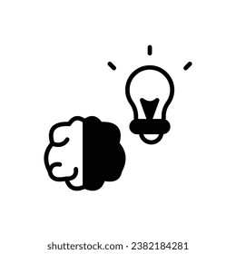  brainstorming icon with white background vector