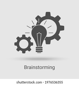 The brainstorming icon.Round-the-clock communication.Time management and workflow planning.Linear vector illustration.Black on a white background.Glyph silhouette.