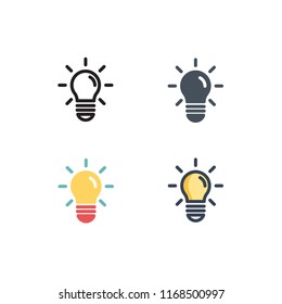 brainstorming icons vector with four different styles