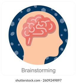 Brainstorming and idea icon concept