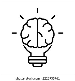 Brainstorming idea icon vector graphic illustration