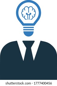 Brainstorming, idea icon / vector graphics