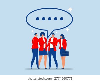 Brainstorming ideas during a productive talk or have lively discussion Productive dialogue or conversation.corporate communication between coworkers vector