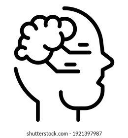 Brainstorming interaction icon. Outline brainstorming interaction vector icon for web design isolated on white background