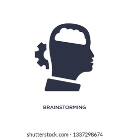 brainstorming isolated icon. Simple element illustration from creative pocess concept. brainstorming editable logo symbol design on white background. Can be use for web and mobile.
