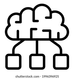 Brainstorming knowledge icon. Outline Brainstorming knowledge vector icon for web design isolated on white background