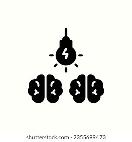 brainstorming, lamp, brain icon , isolated icon in light background, perfect for website, blog, logo, graphic design, social media, UI, mobile app
