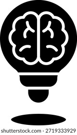 Concepto de icono de glifo de bombilla