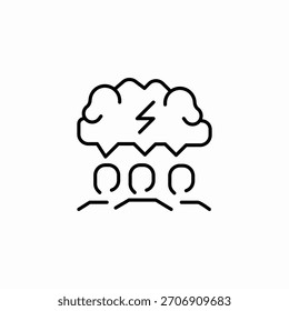 Lluvia de ideas Icono de relámpago Signo Vector