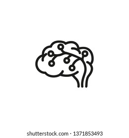 IT brainstorming line icon. Brain, power, energy. Brainstorming concept. Vector illustration can be used for topics like science, development, research