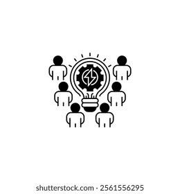 Brainstorming Line Icon. linear style sign for mobile concept and web design. Outline vector icon.