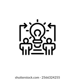 Brainstorming Line Icon. linear style sign for mobile concept and web design. Outline vector icon.