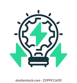 Brainstorming Line Icon, Outline Symbol for Creative Thinking, Idea Generation, Innovation Process, Group Collaboration, and Business Strategy. Vector Sign Icon
