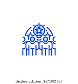 Brainstorming line icon. Universal creative premium symbol. Vector sign icon logo template. Vector illustration