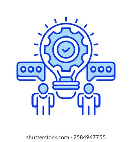 Brainstorming line icon. Universal creative premium symbol. Vector sign icon logo template. Vector illustration